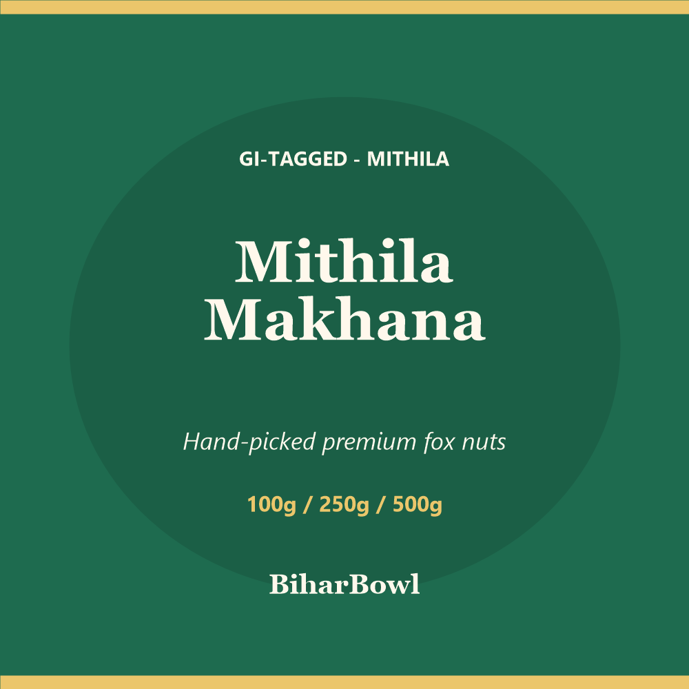 BiharBowl Premium Mithila Makhana — GI-Tagged, Hand-Picked Fox Nuts