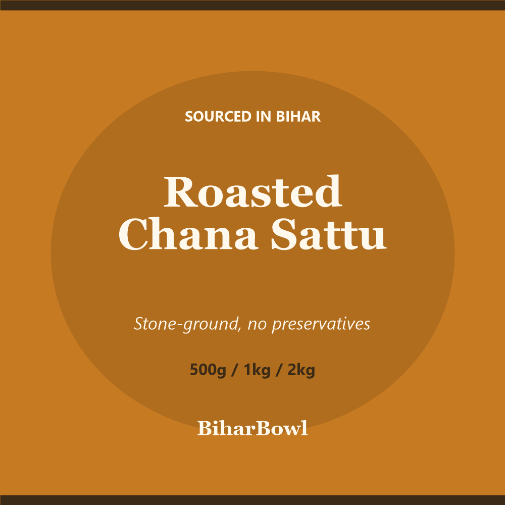 BiharBowl Bihari Roasted Chana Sattu — Stone-Ground, No Preservatives